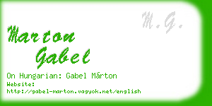 marton gabel business card